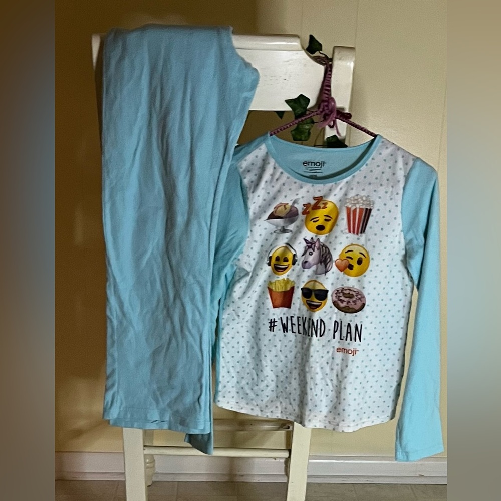 White and Blue Kids Pajama Set